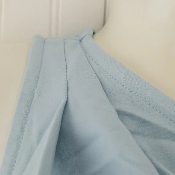 SARIN Mathews One Shoulder Long Sleeve High Lo A line Skater Blue Dress Medium - Picture 6 of 13